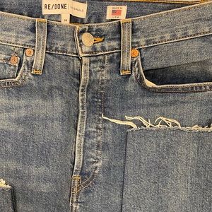 REDONE Distressed Hem High Waisted Jeans Sz28